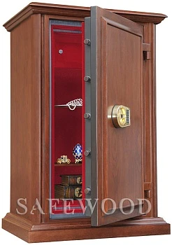 Сейф с отделкой деревом Safewood 29112T EL Flock Gold