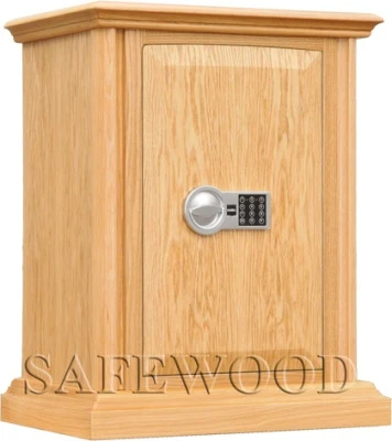 Сейф с отделкой деревом Safewood 78EL Flock Chrome